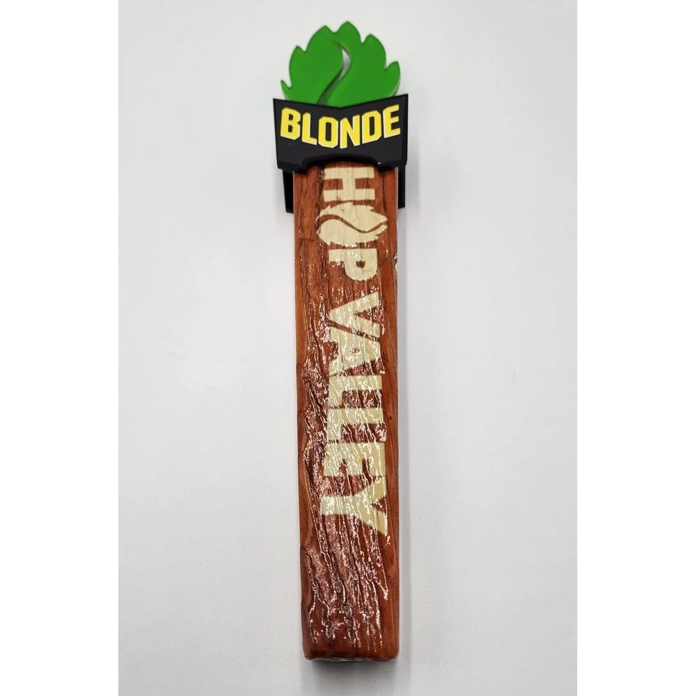 HOPTOBER FEST MARZEN LAGER BEER BAR TAP HANDLE HOP VALLEY WOOD‎ LOOK